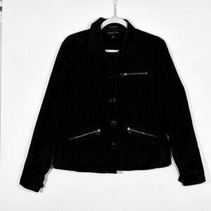 Jones New York Signature Stretch Black Women's Blazer/Suit  Jacket Size L